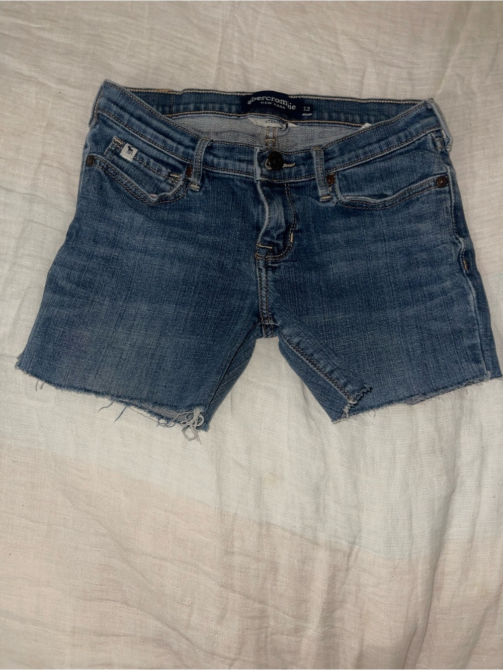 abercrombie kids Medium Blue Denim Cutoff Shorts